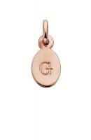 KA Oval Letter G, 18K Rose Gold Vermeil